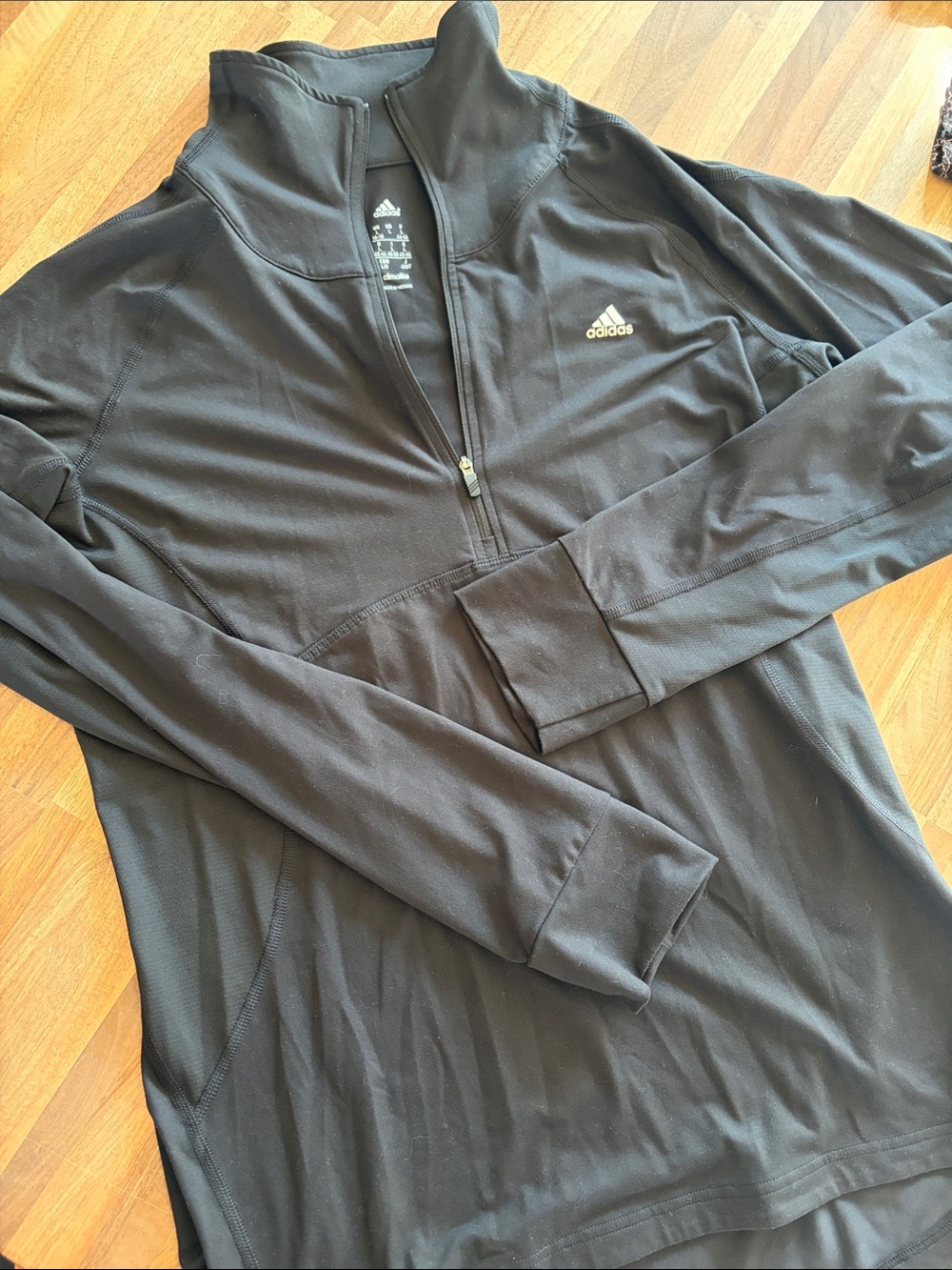 adidas women’s Climalite Black Quarter-Zip Performance Pullover